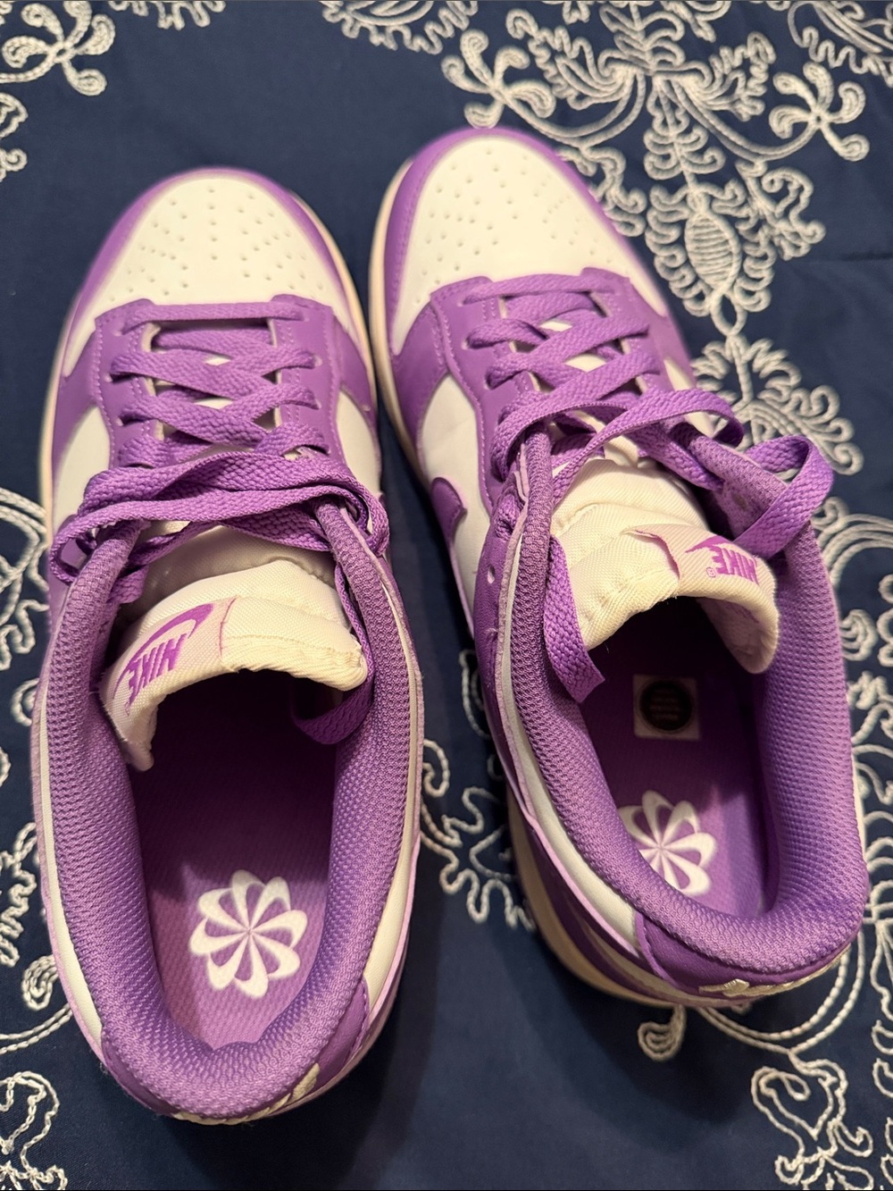 Nike Women’s Low-Top Sneakers — Purple & Cream - Picture 7 of 9
